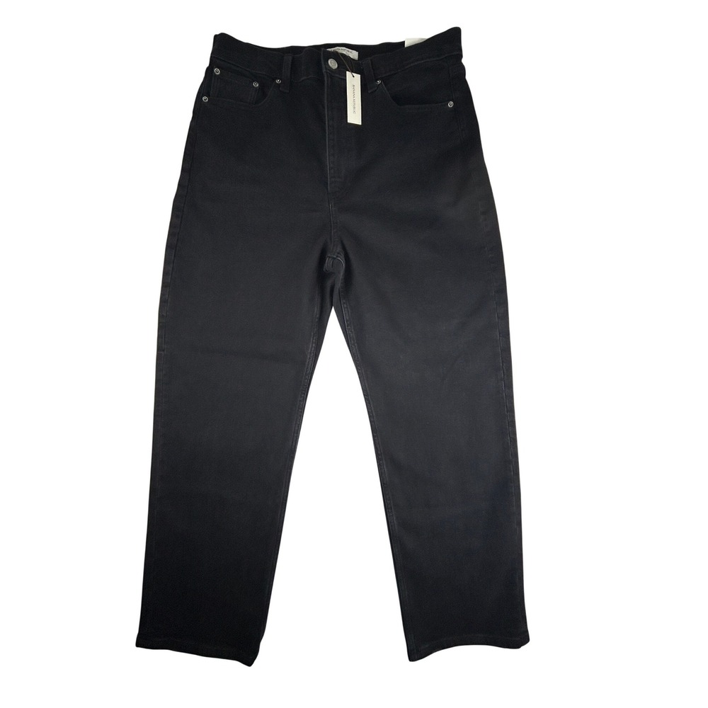 Banana Republic Jeans Womens 32 Regular High Rise 90s Straight Black NWT